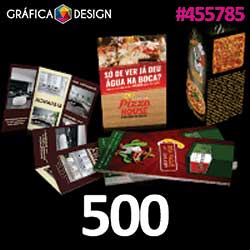 3.000 cópias iguais | Folder Laminação Fosca 27x15cm | id 456424 | +-27x15cm | Papel Couchê 300g PAPEL CARTÃO + ENCORPADO | Impressão FRENTE e VERSO Coloridos | 4x4 cores